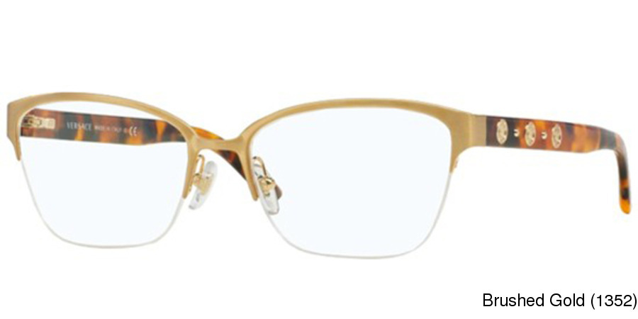 versace semi rimless glasses