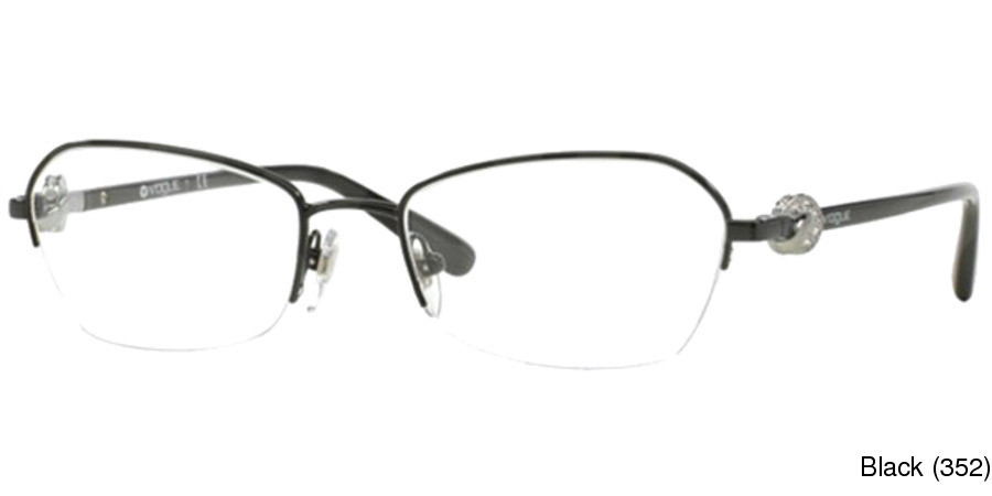 Buy Vogue VO3944B Semi Rimless / Half Frame Prescription ...