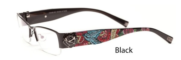 Buy Ed Hardy Eho 716 Semi Rimless Half Frame Prescription Eyeglasses 5342