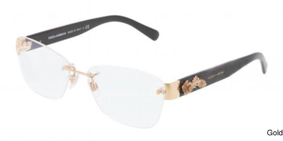 dolce and gabbana rimless glasses
